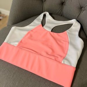 Never worn pink and silver Fabletics sports bra